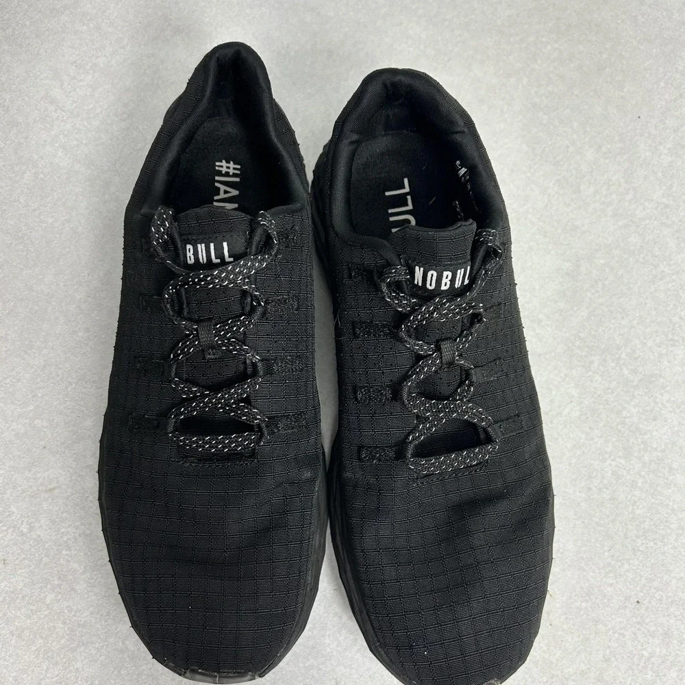 NOBULL Shoes Mens Size 7‎ Black Knit Running Training Sneaker Athletic Low Top